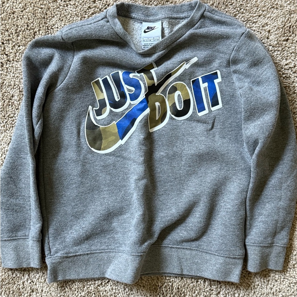 Nike Kids Gray Just Do It Sweatshirt
